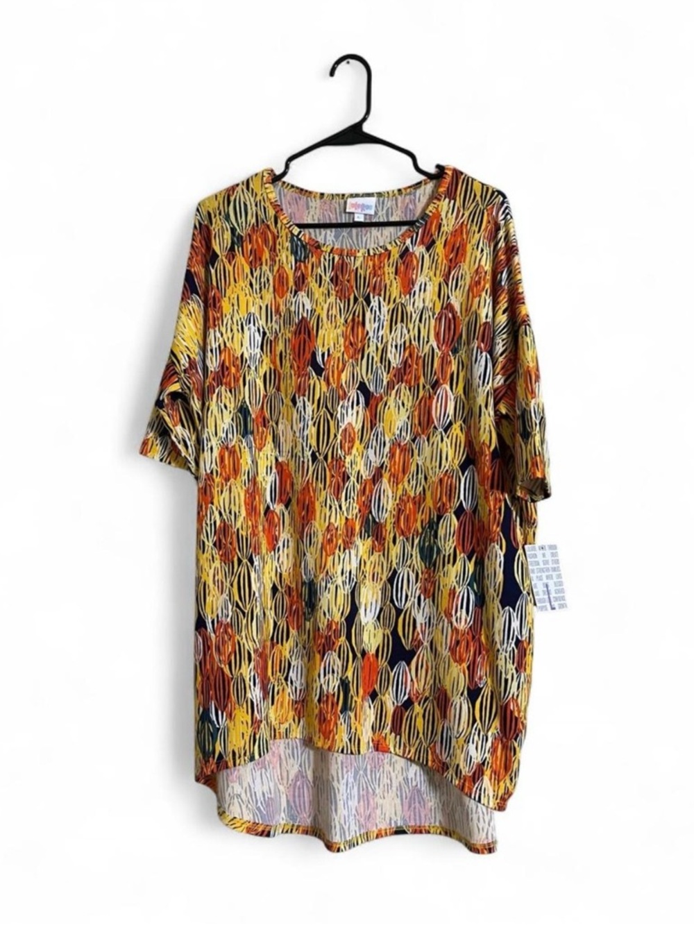 2/$30 LuLaRoe Tunic Top Sz L IRMA Geometric Print High/Low Hem Oversized